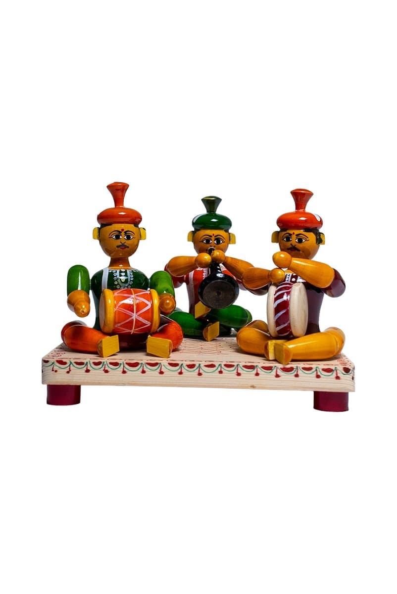 Etikoppaka sannai set 3 dolls