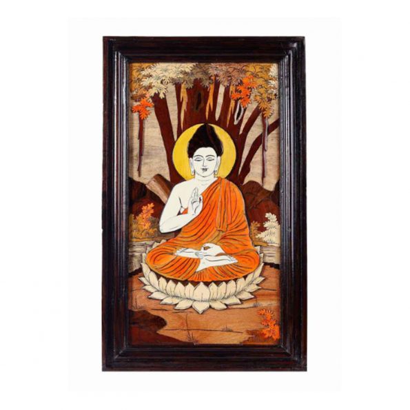 ROSEWOOD WALL PANNEL BUDDHA EMBOSSED