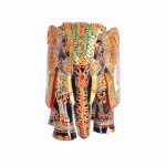 WOODEN GOLD PAINTED ELEPHANT TRUNK DOWN 1
